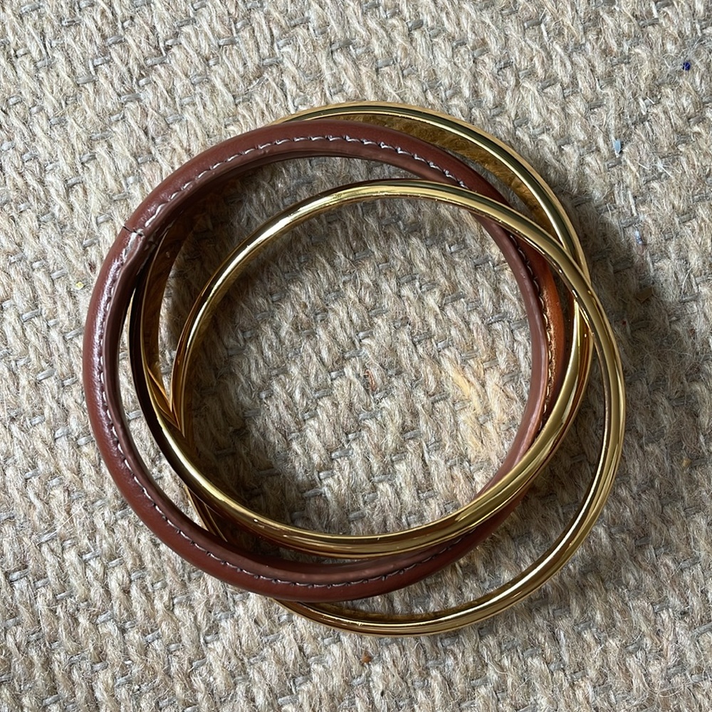 Leather and gold Marley bracelet - Picture 3 of 3